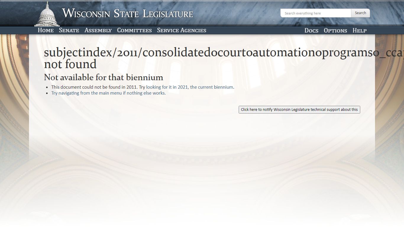 Wisconsin Legislature: Consolidated Court Automation Programs (CCAP)